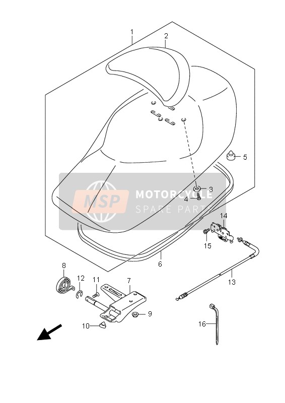 Suzuki UH200 BURGMAN 2008 Asiento para un 2008 Suzuki UH200 BURGMAN